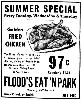 1960 Flood's EatNPark advertisement