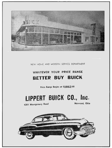 A Lippert Buick Company advertisement from 1950.