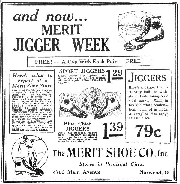 A Merit Shoe Company advertisement from 1929.